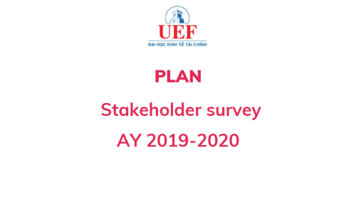 Survey plan for stakeholders, AY 2019-2020