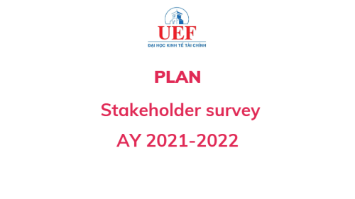 Survey plan for stakeholders, AY 2021-2022